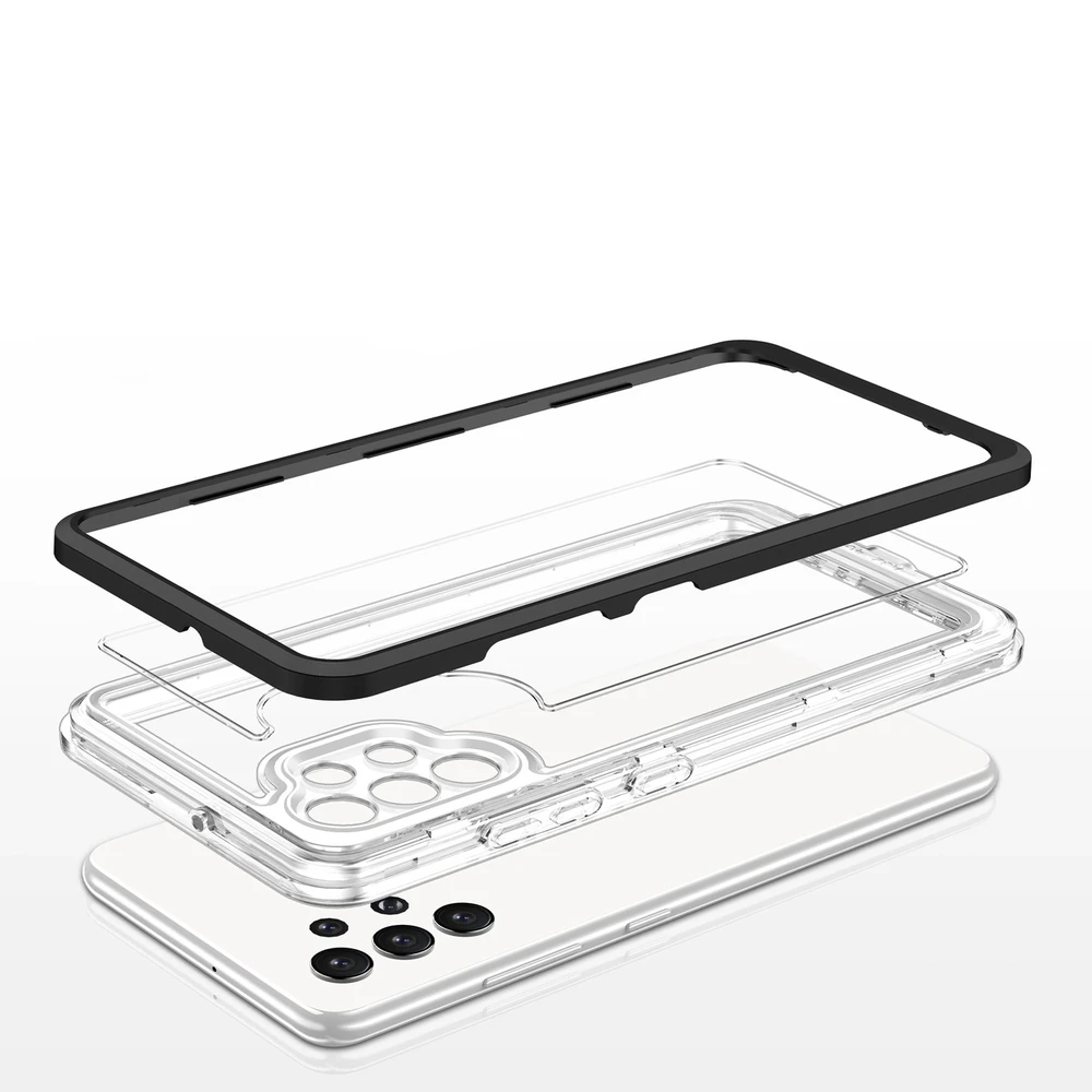 Hurtel Clear dėklas skirtas Samsung Galaxy A72 4G, juodas