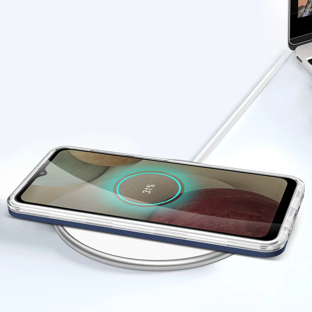 Hurtel Clear dėklas skirtas Samsung Galaxy A22 4G, mėlynas