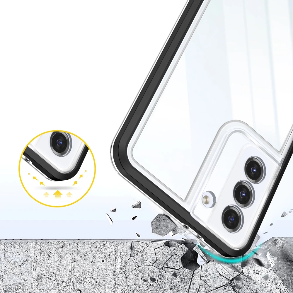 Hurtel Clear dėklas skirtas Samsung Galaxy S21 + 5G (S21 Plus 5G), juodas