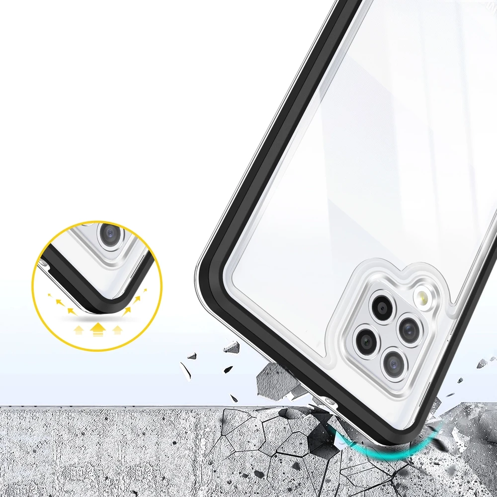 Hurtel Clear dėklas skirtas Samsung Galaxy A42 5G, juodas