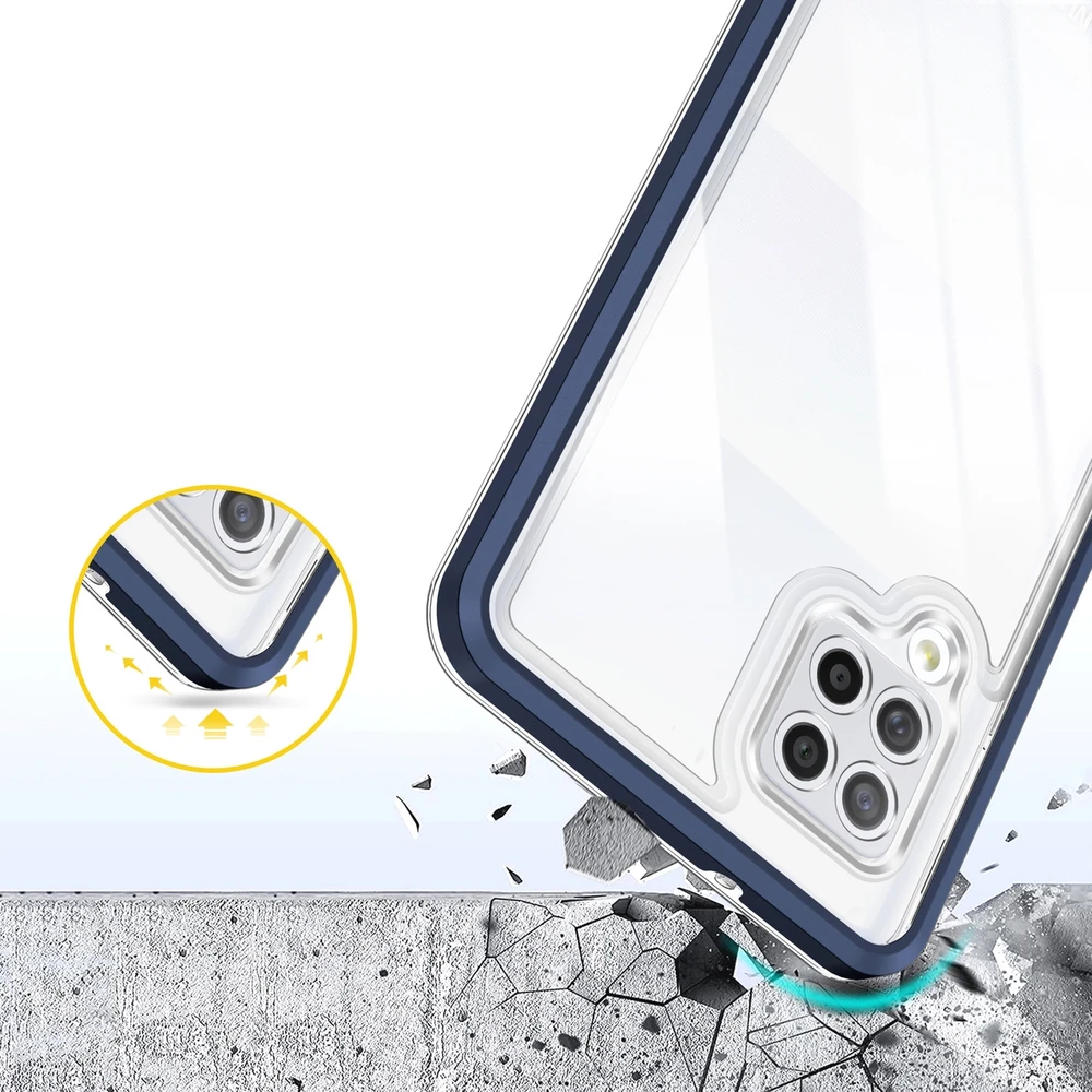 Hurtel Clear dėklas skirtas Samsung Galaxy A42 5G, mėlynas