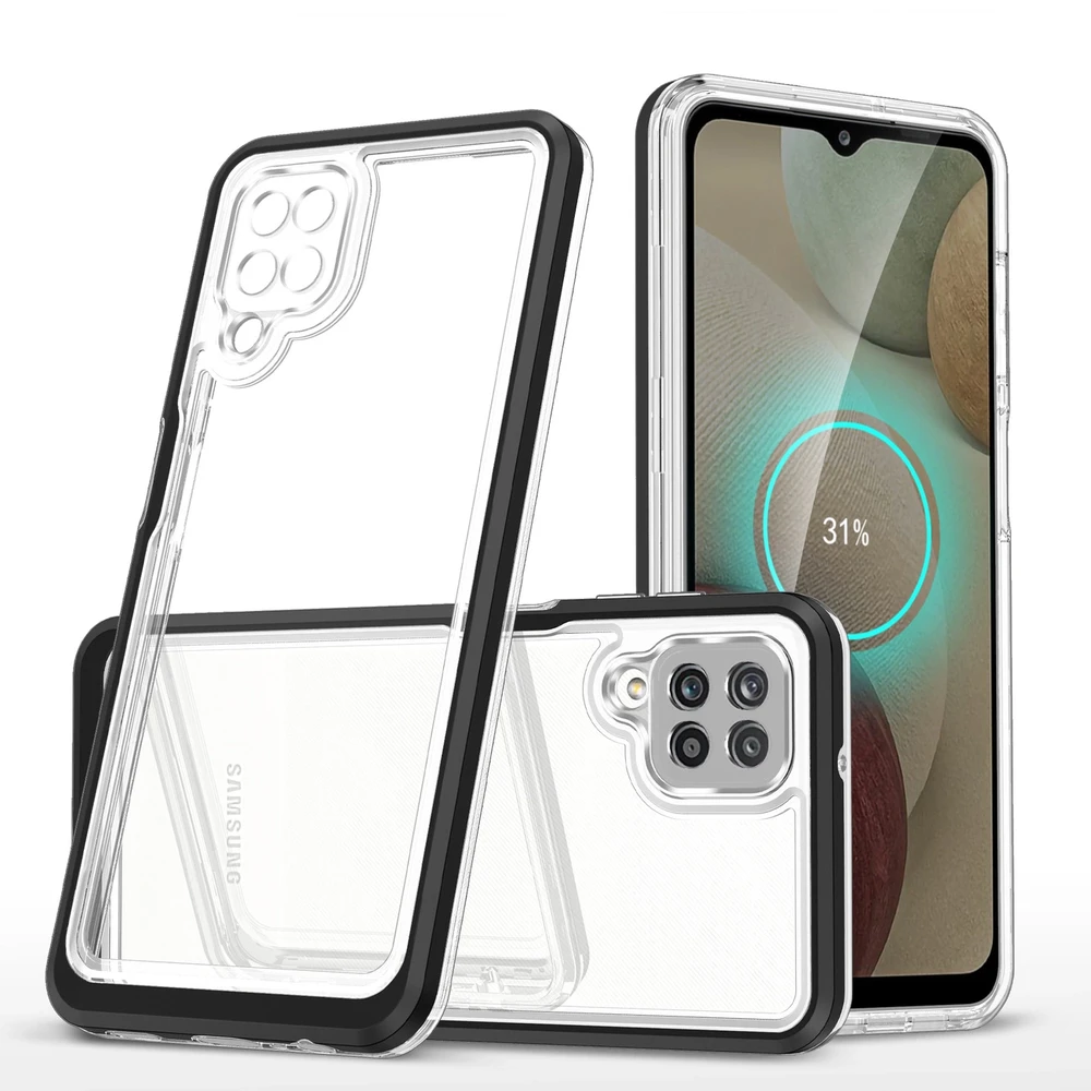Hurtel Clear dėklas skirtas Samsung Galaxy A22 4G, juodas