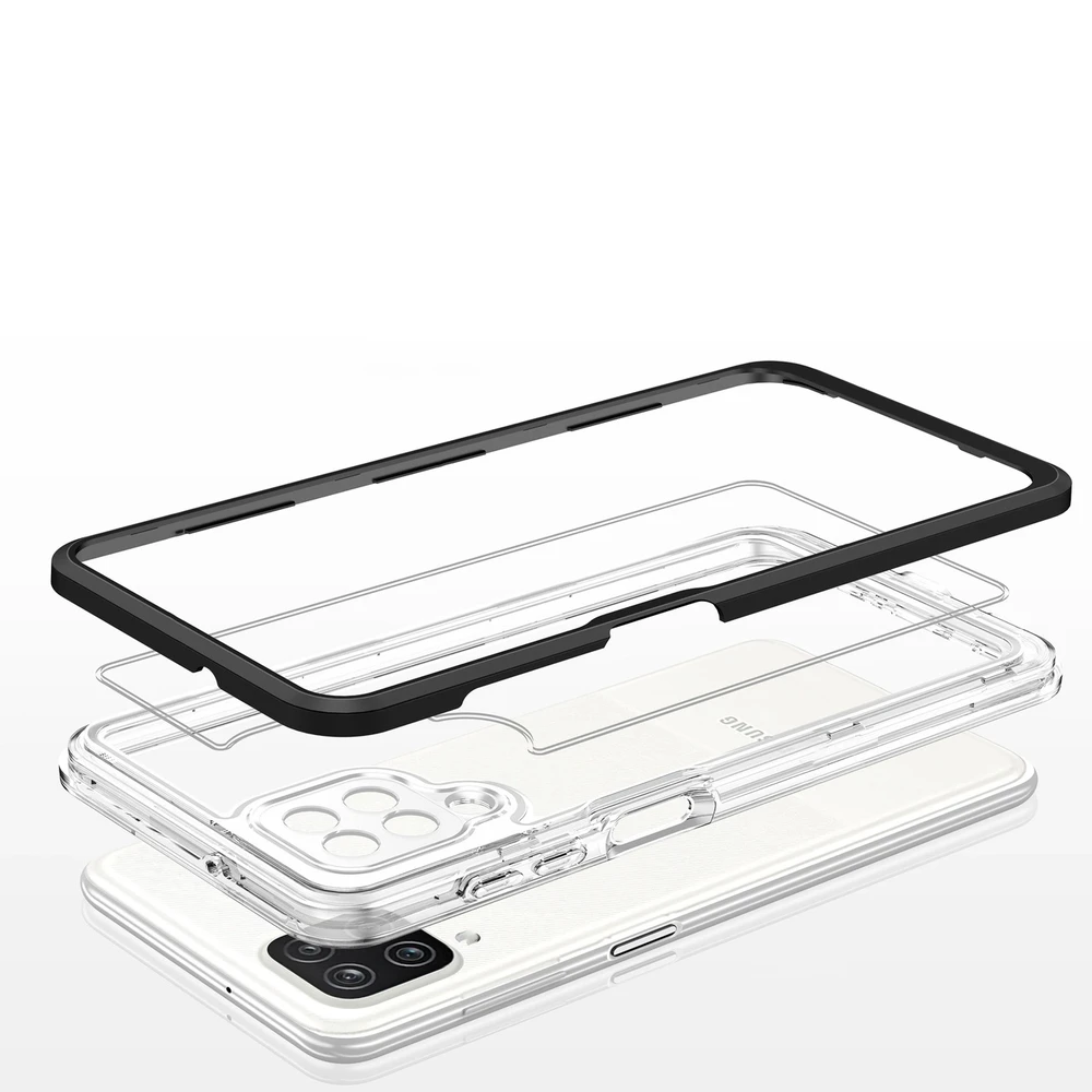 Hurtel Clear dėklas skirtas Samsung Galaxy A22 4G, juodas