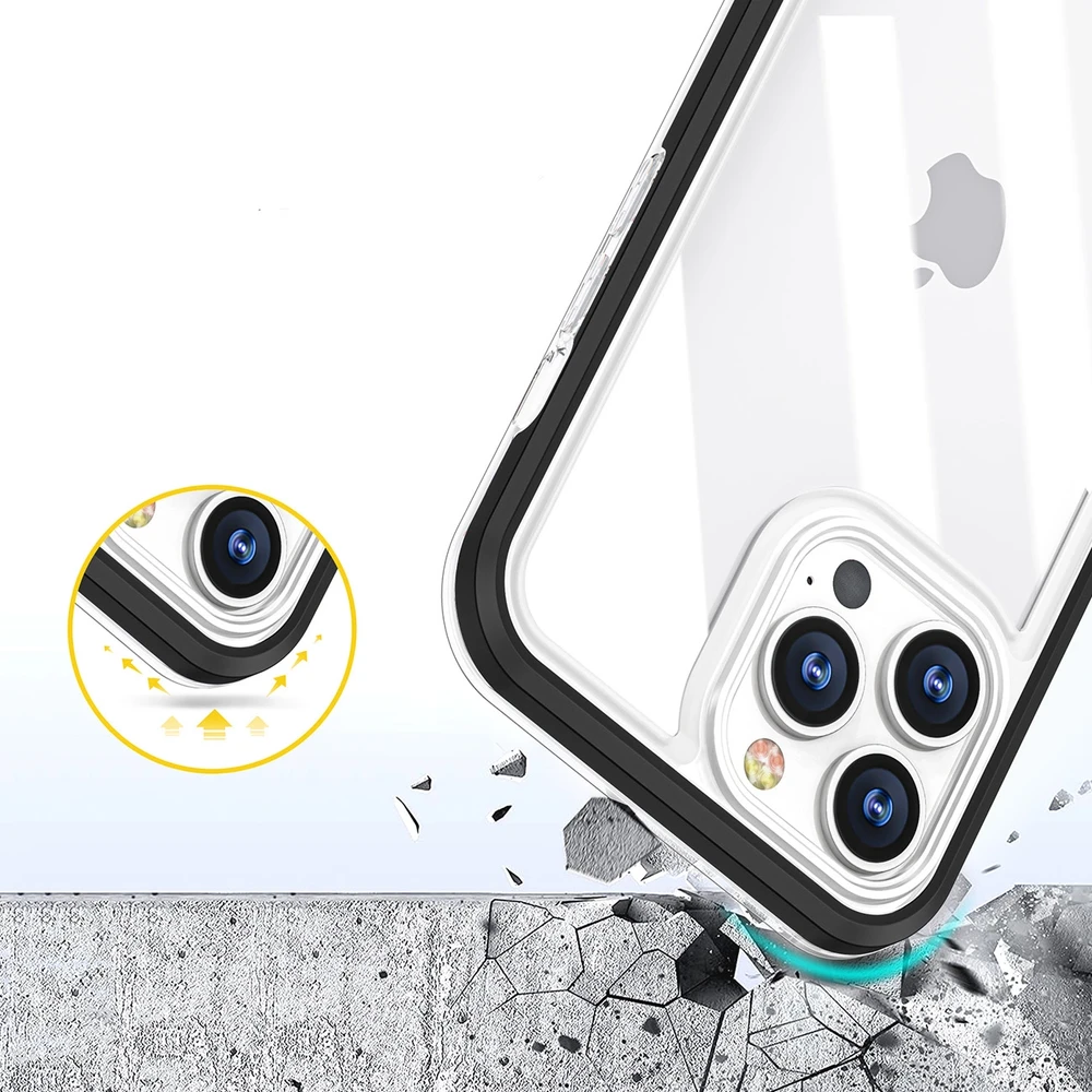 Hurtel Clear dėklas skirtas Samsung Galaxy A03, mėlynas