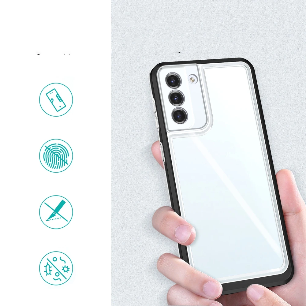 Hurtel Clear dėklas skirtas Samsung Galaxy S21 + 5G (S21 Plus 5G), juodas