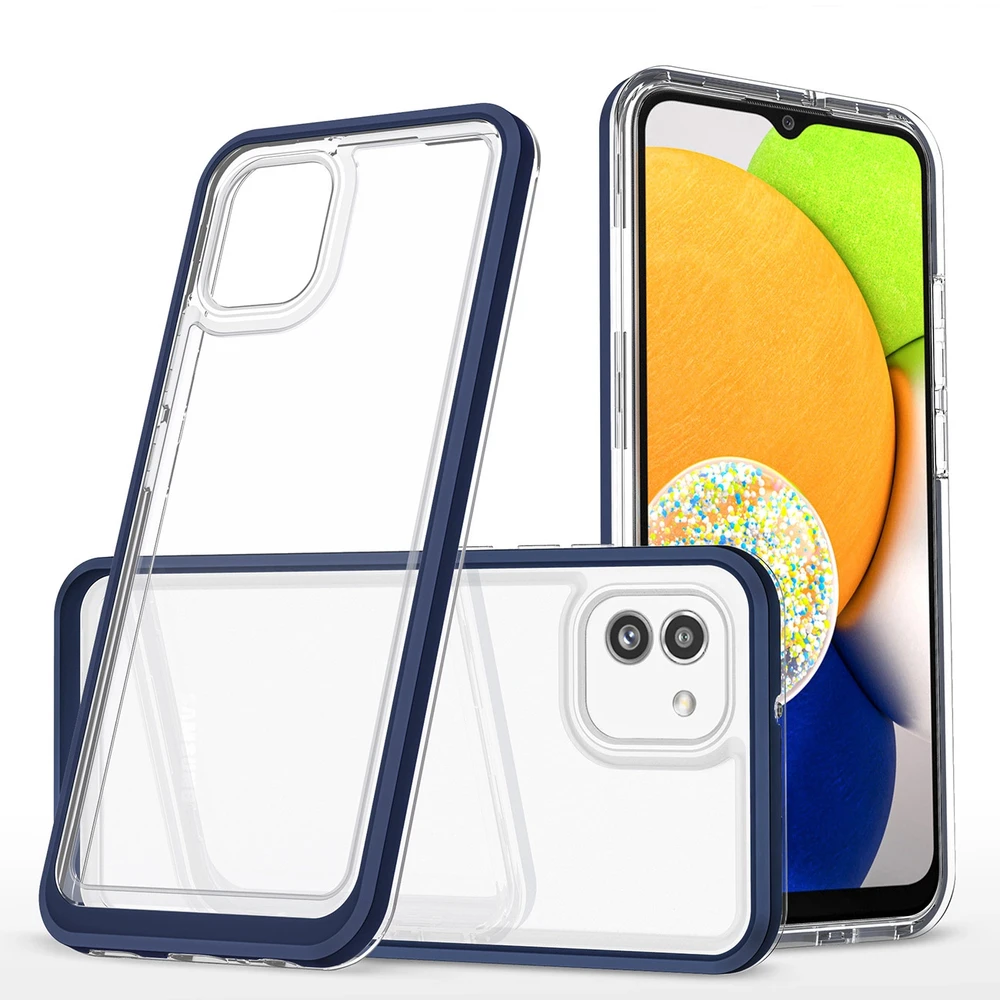 Hurtel Clear dėklas skirtas Samsung Galaxy A03, mėlynas