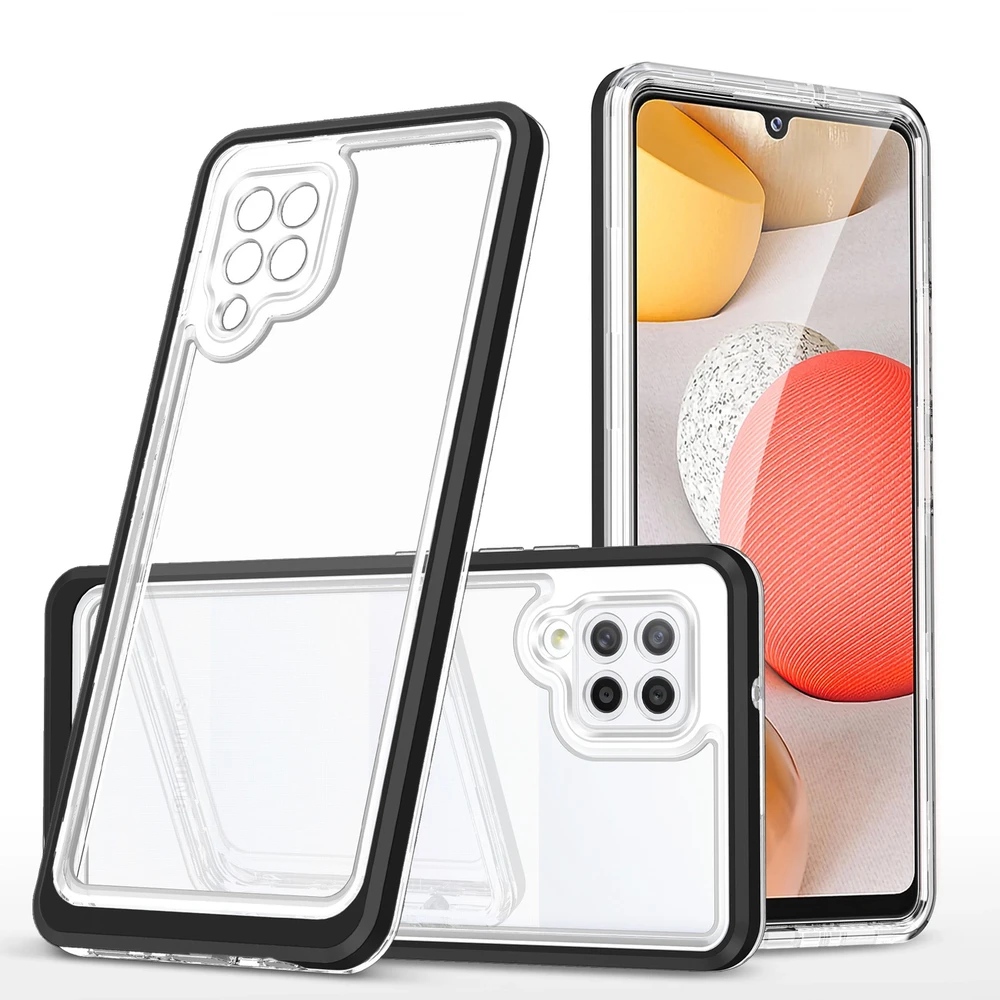 Hurtel Clear dėklas skirtas Samsung Galaxy A42 5G, juodas