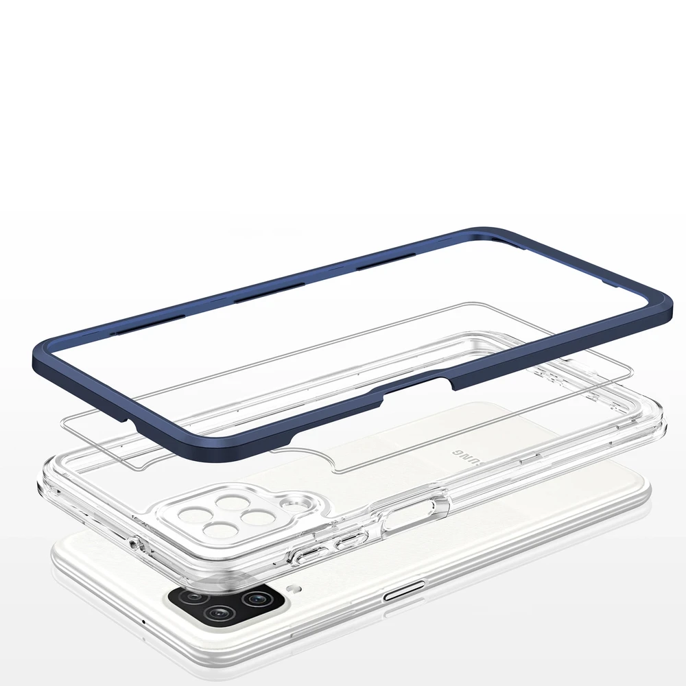 Hurtel Clear dėklas skirtas Samsung Galaxy A22 4G, mėlynas