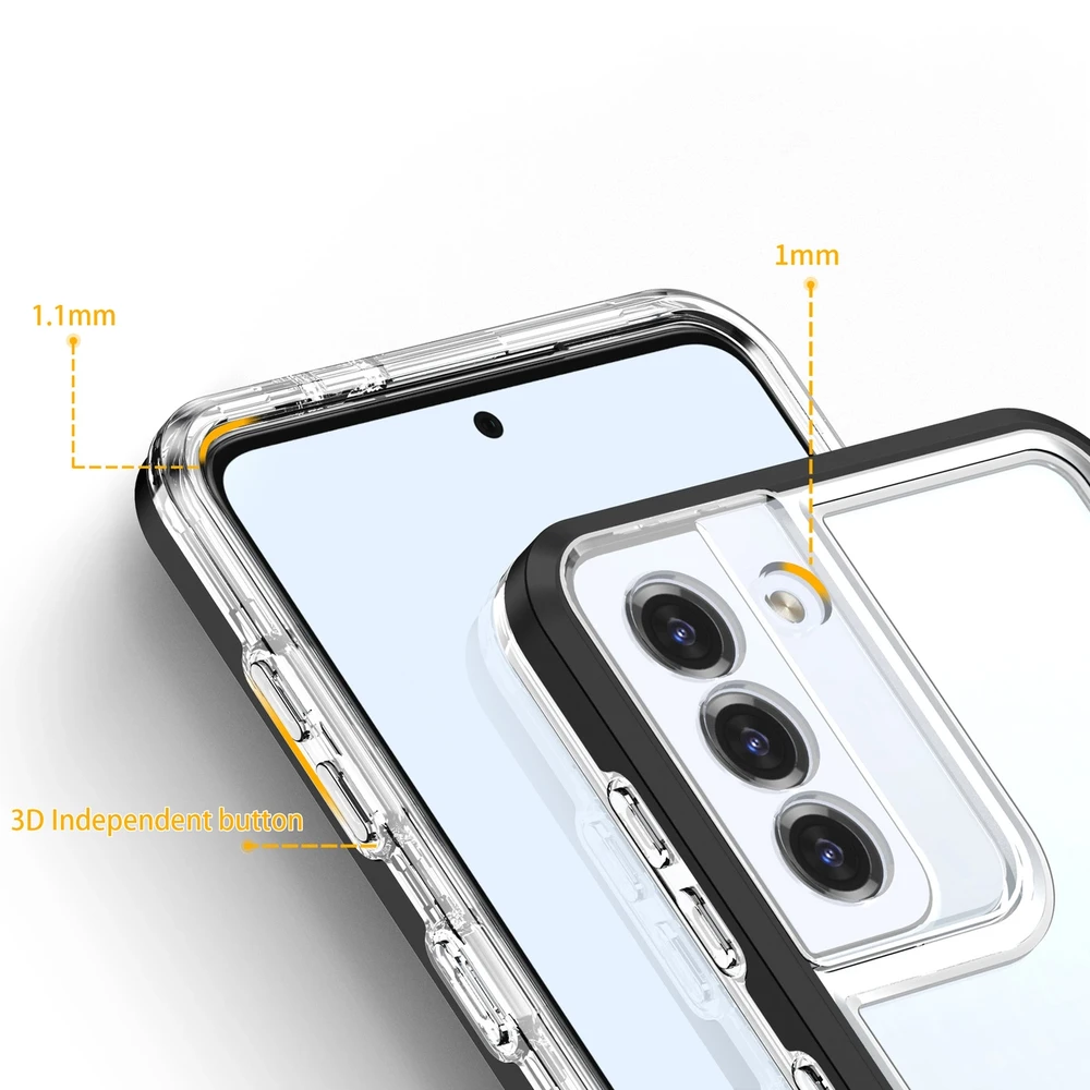Hurtel Clear dėklas skirtas Samsung Galaxy S21 + 5G (S21 Plus 5G), juodas