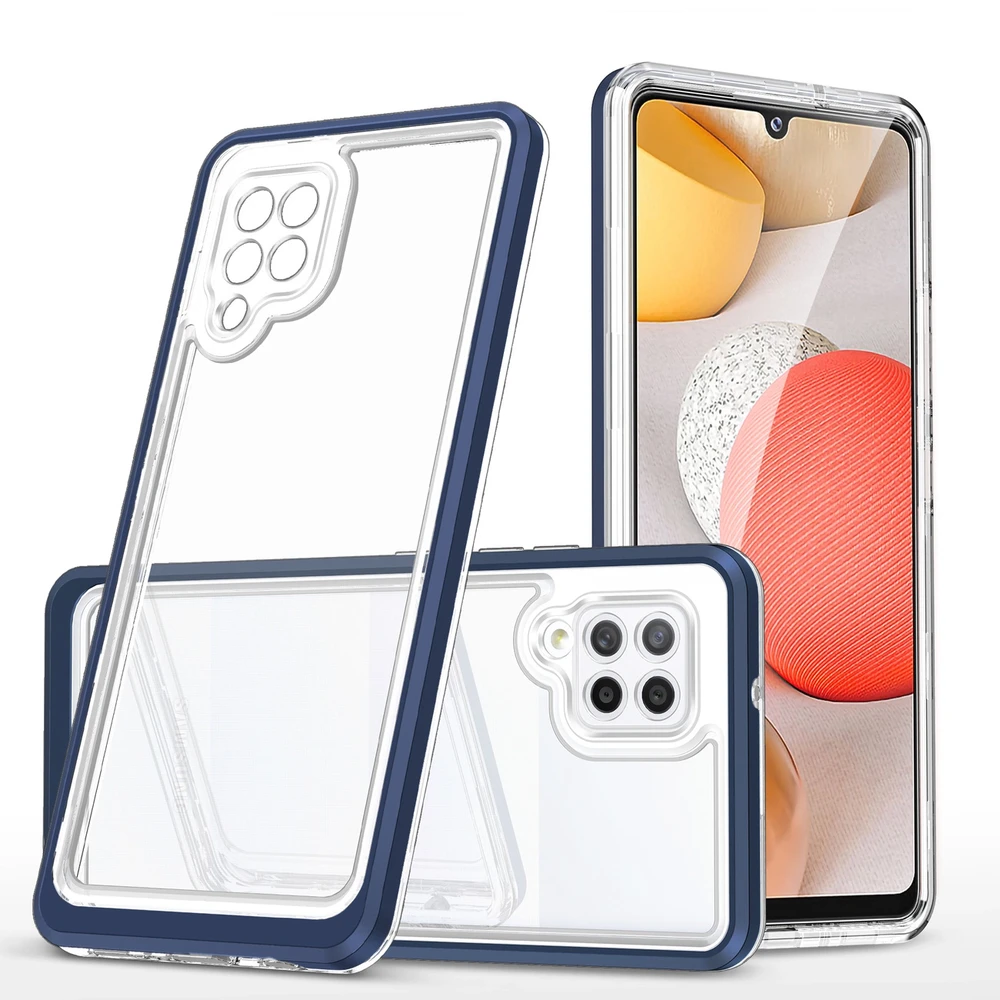 Hurtel Clear dėklas skirtas Samsung Galaxy A42 5G, mėlynas