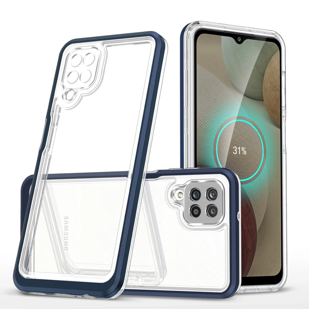 Hurtel Clear dėklas skirtas Samsung Galaxy A22 4G, mėlynas