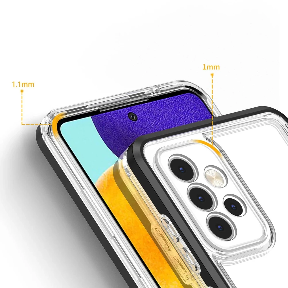 Hurtel Clear dėklas skirtas Samsung Galaxy A73, juodas