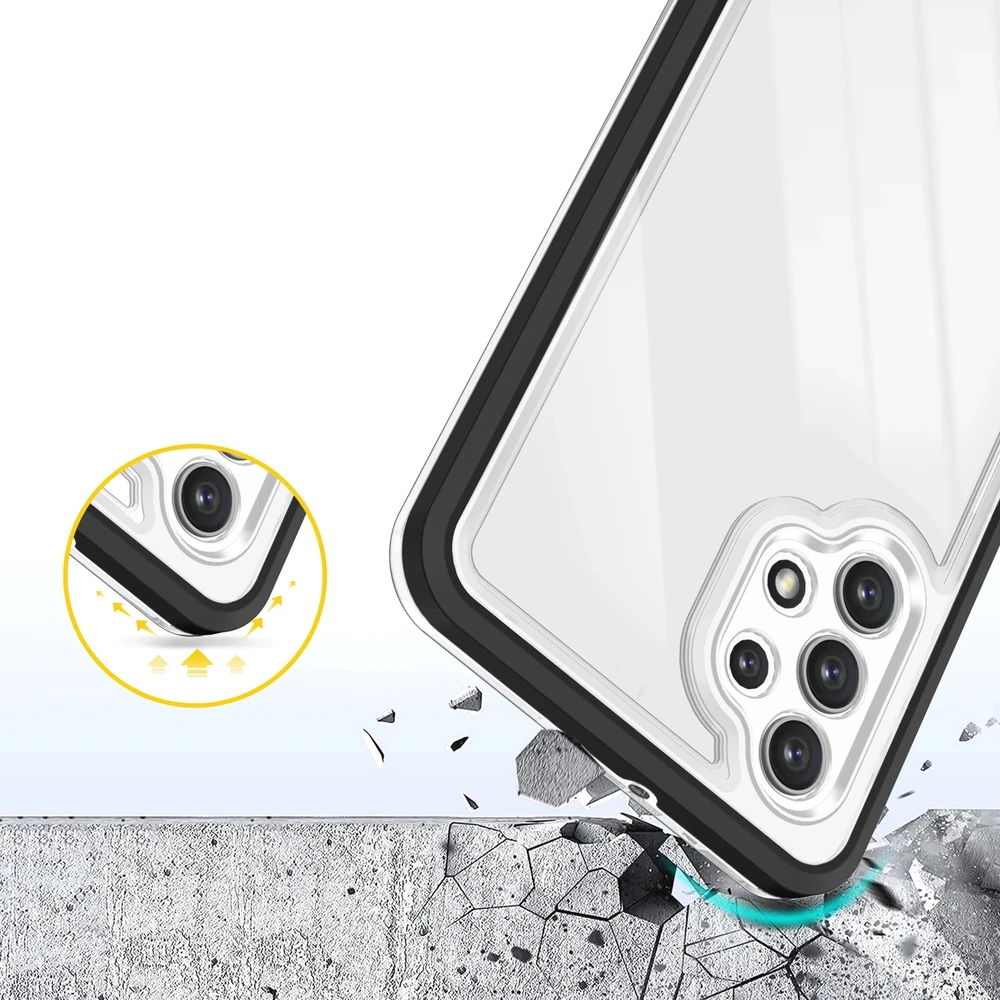 Hurtel Clear dėklas skirtas Samsung Galaxy A72 4G, juodas