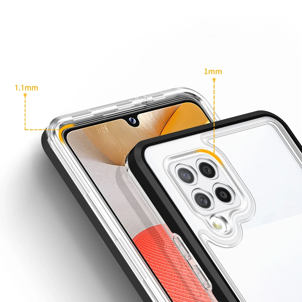 Hurtel Clear dėklas skirtas Samsung Galaxy A42 5G, juodas