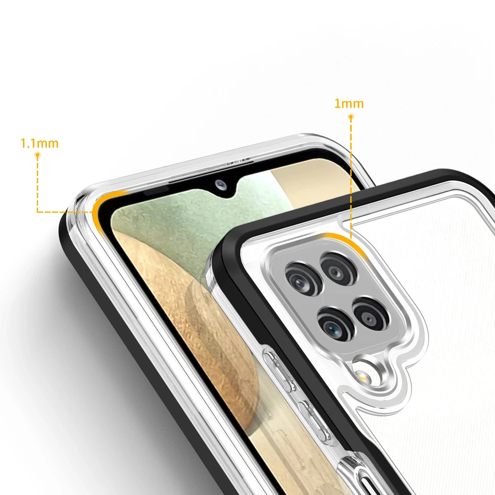Hurtel Clear dėklas skirtas Samsung Galaxy A22 4G, juodas