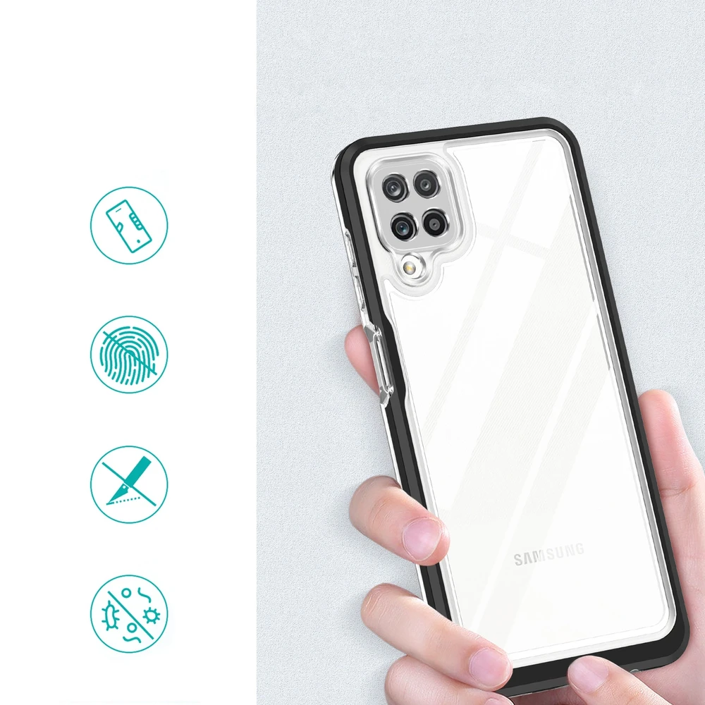 Hurtel Clear dėklas skirtas Samsung Galaxy A22 4G, juodas