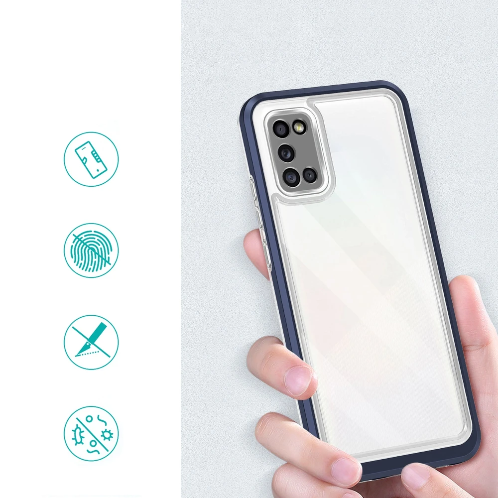 Hurtel Clear dėklas skirtas Samsung Galaxy A03s (166), mėlynas
