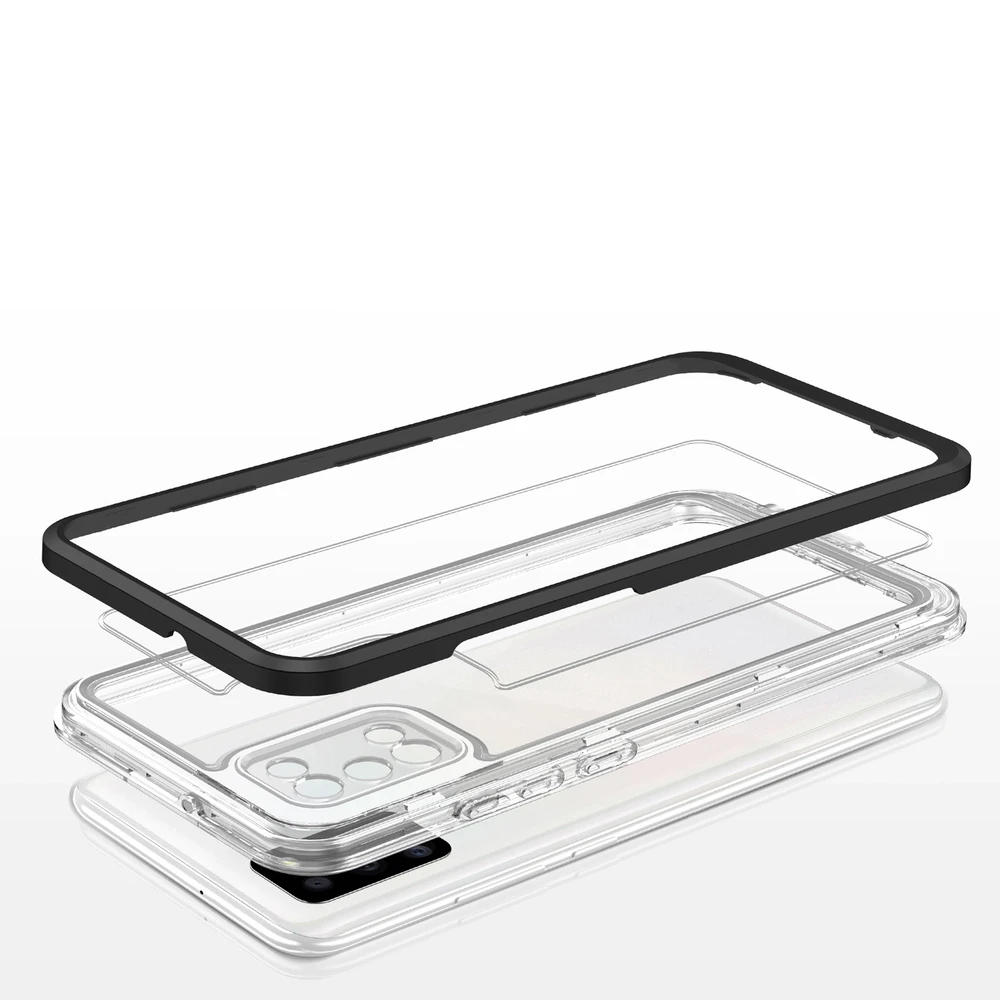 Hurtel Clear dėklas skirtas Samsung Galaxy A03s (166), juodas