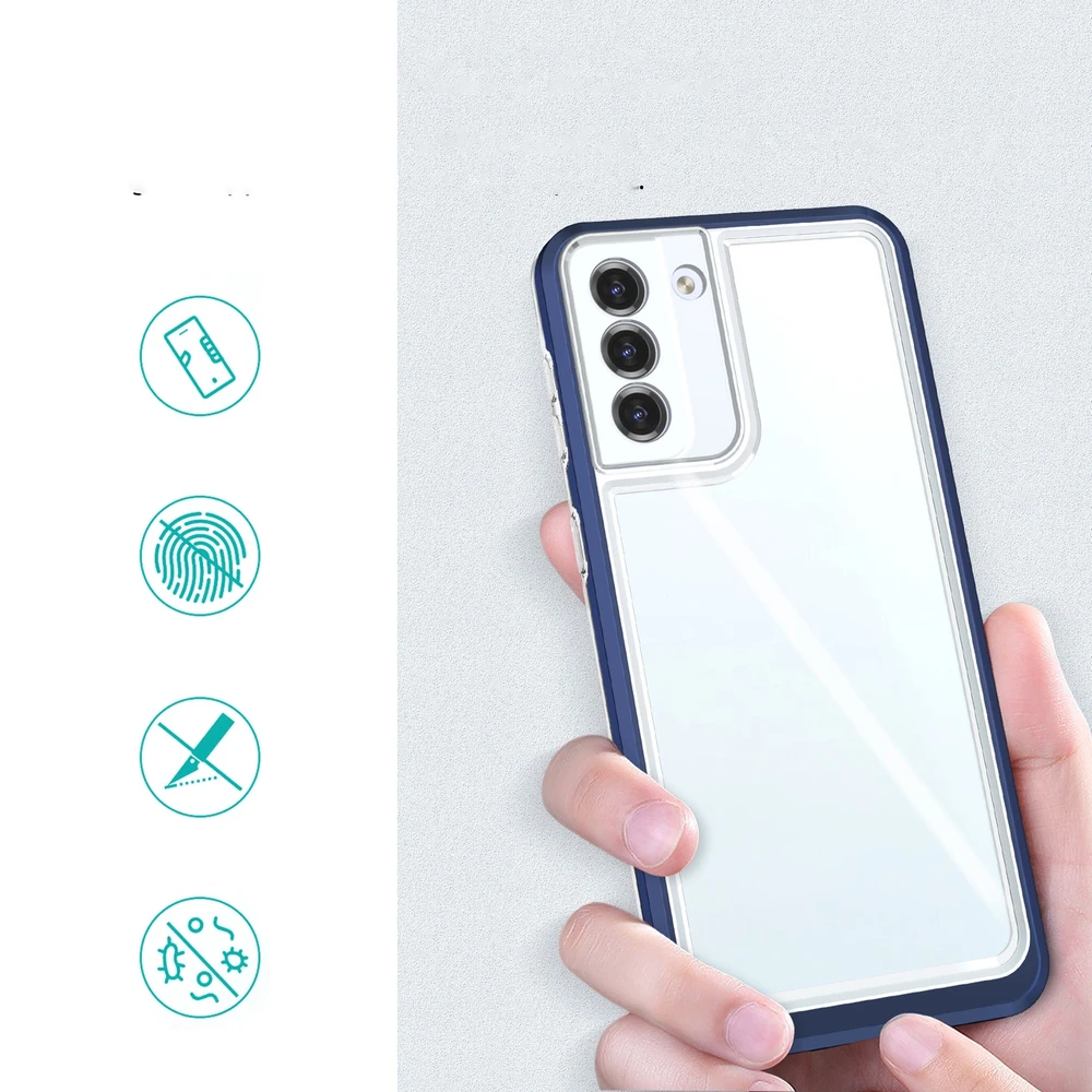 Hurtel Clear dėklas skirtas Samsung Galaxy S21 + 5G (S21 Plus 5G), mėlynas