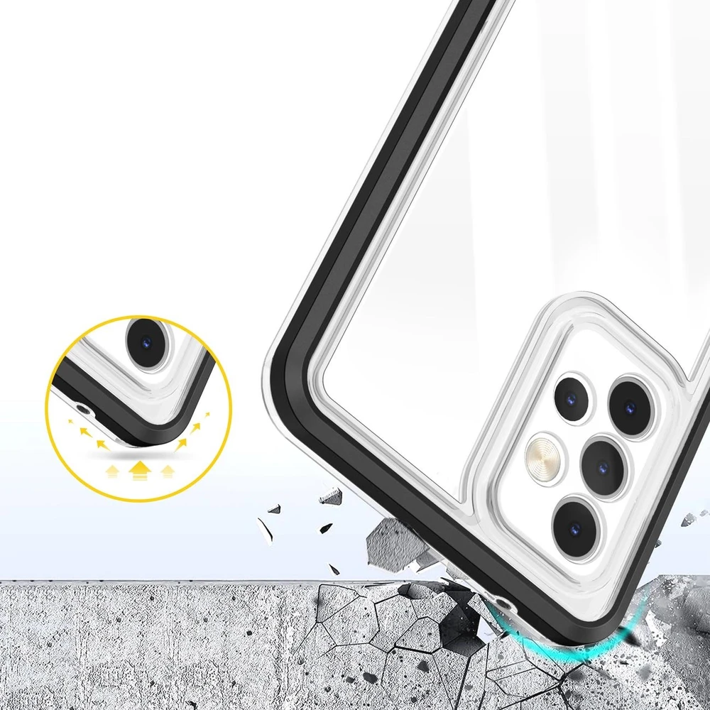 Hurtel Clear dėklas skirtas Samsung Galaxy A73, juodas