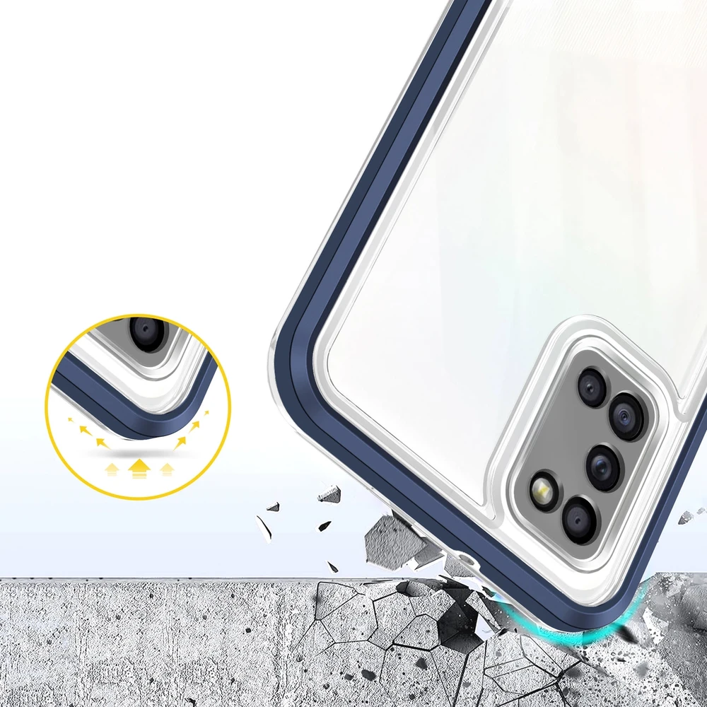 Hurtel Clear dėklas skirtas Samsung Galaxy A03s (166), mėlynas