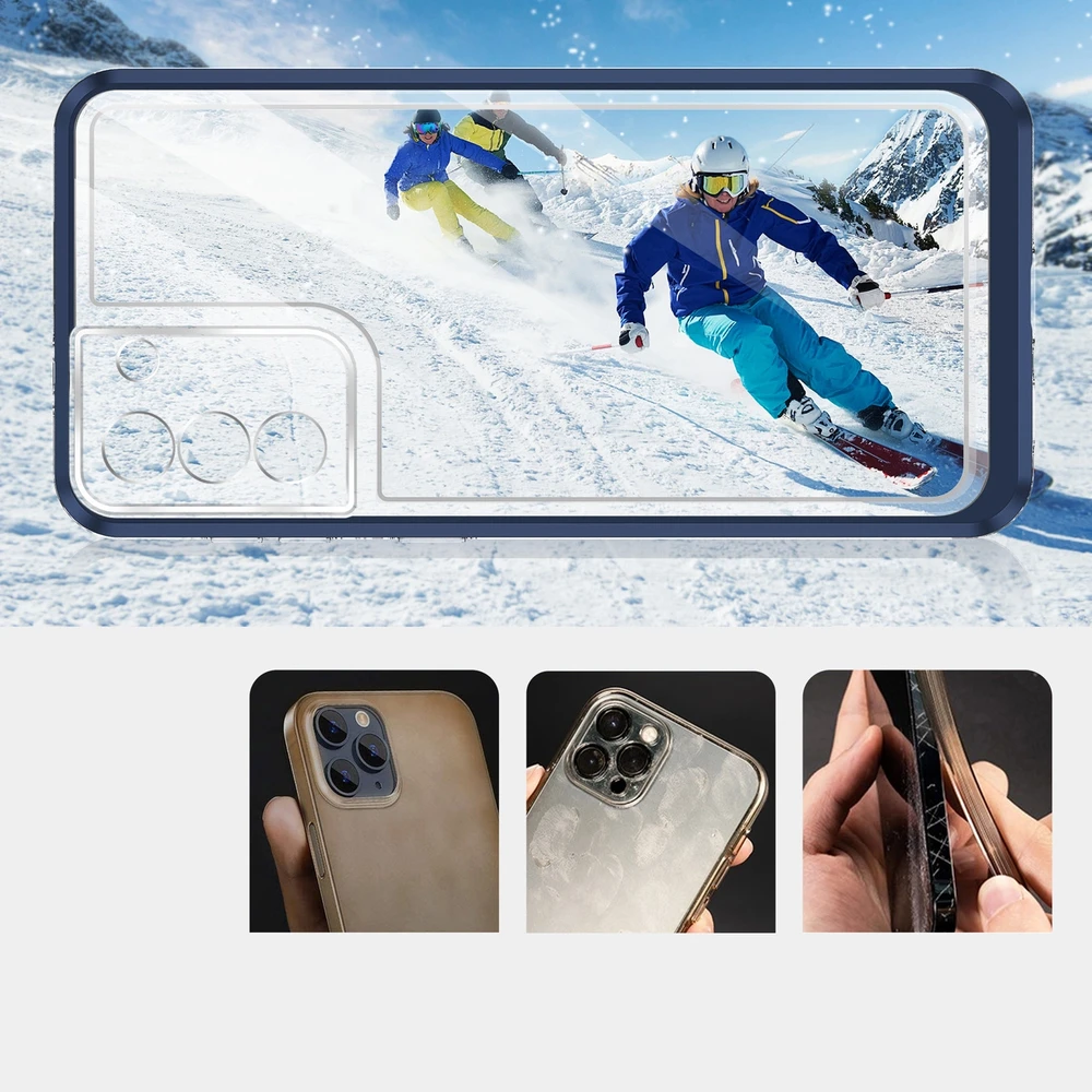 Hurtel Clear dėklas skirtas Samsung Galaxy S21 + 5G (S21 Plus 5G), mėlynas