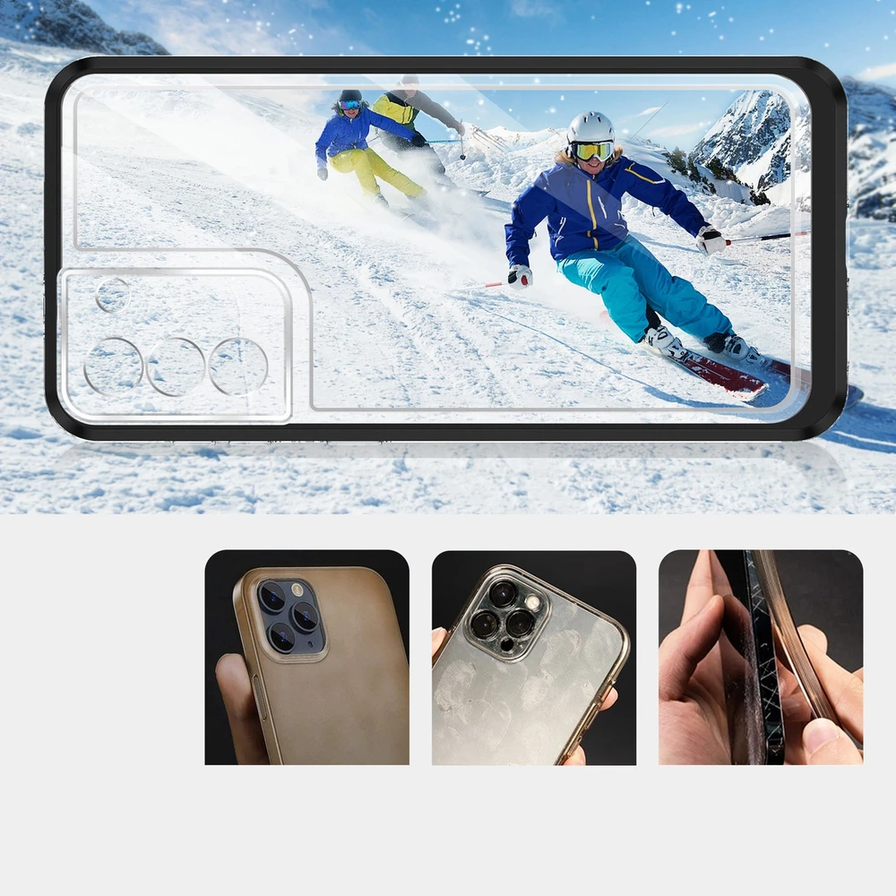 Hurtel Clear dėklas skirtas Samsung Galaxy S23 +, juodas