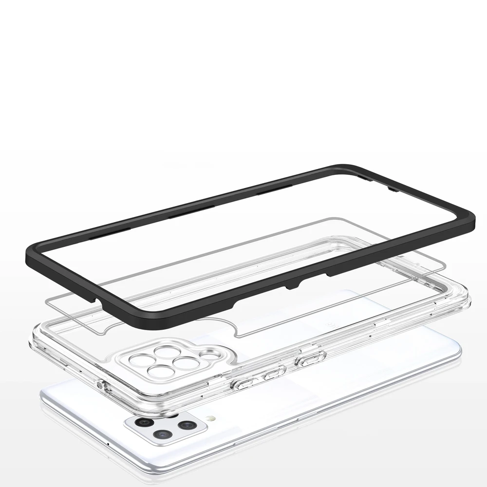 Hurtel Clear dėklas skirtas Samsung Galaxy A42 5G, juodas