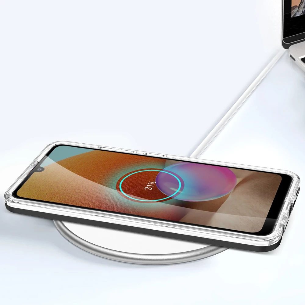Hybrid Armour Hurtel Clear dėklas skirtas Samsung Galaxy A32 5G, juodas
