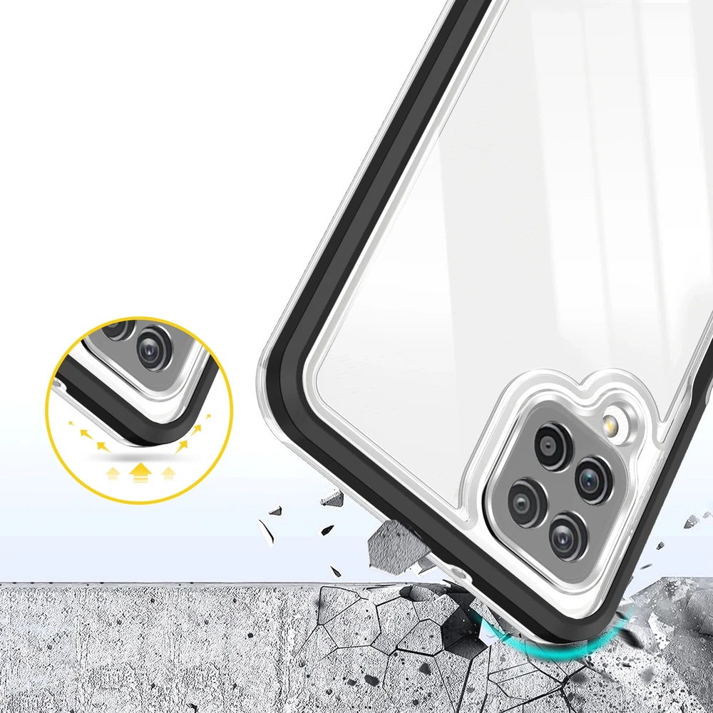 Hurtel Clear dėklas skirtas Samsung Galaxy A22 4G, juodas
