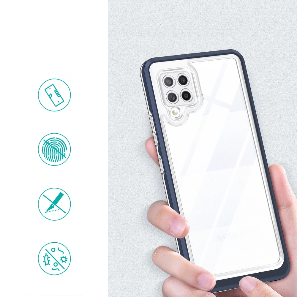 Hurtel Clear dėklas skirtas Samsung Galaxy A42 5G, mėlynas