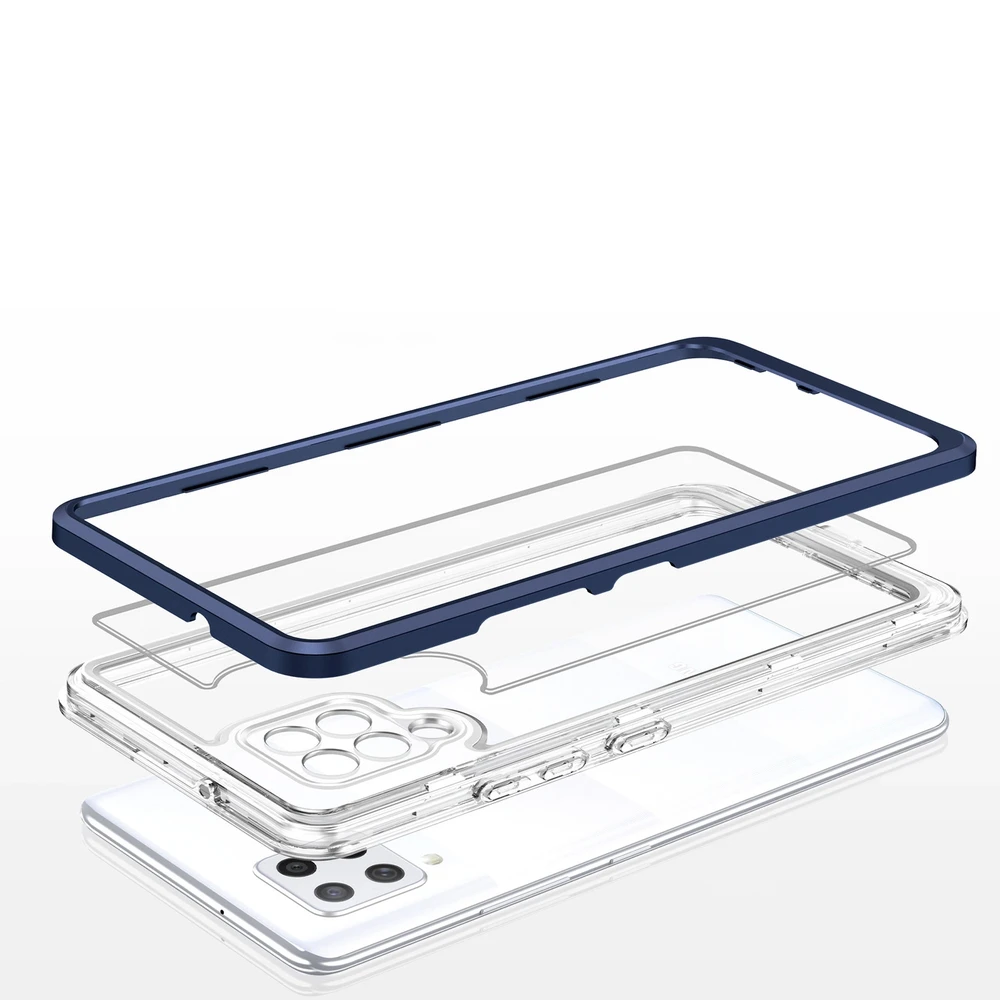 Hurtel Clear dėklas skirtas Samsung Galaxy A42 5G, mėlynas