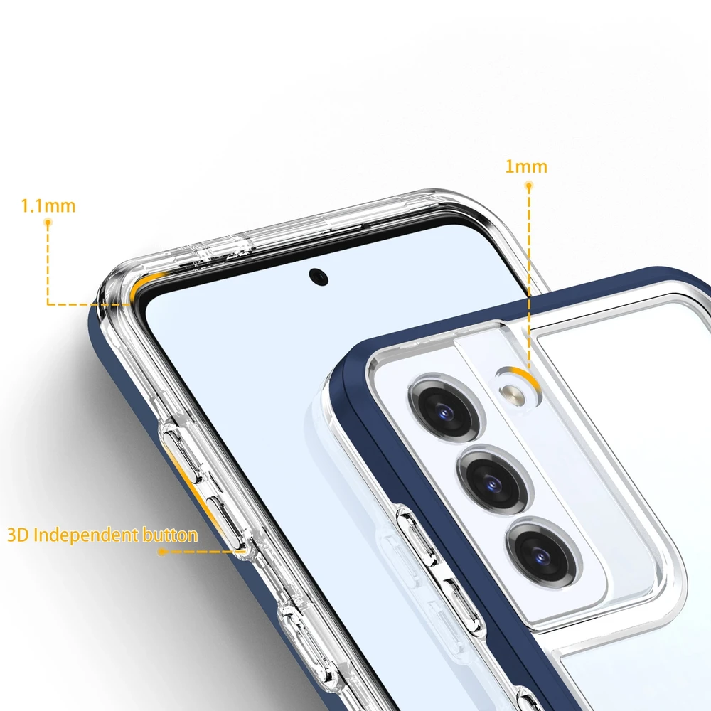 Hurtel Clear dėklas skirtas Samsung Galaxy S21 + 5G (S21 Plus 5G), mėlynas