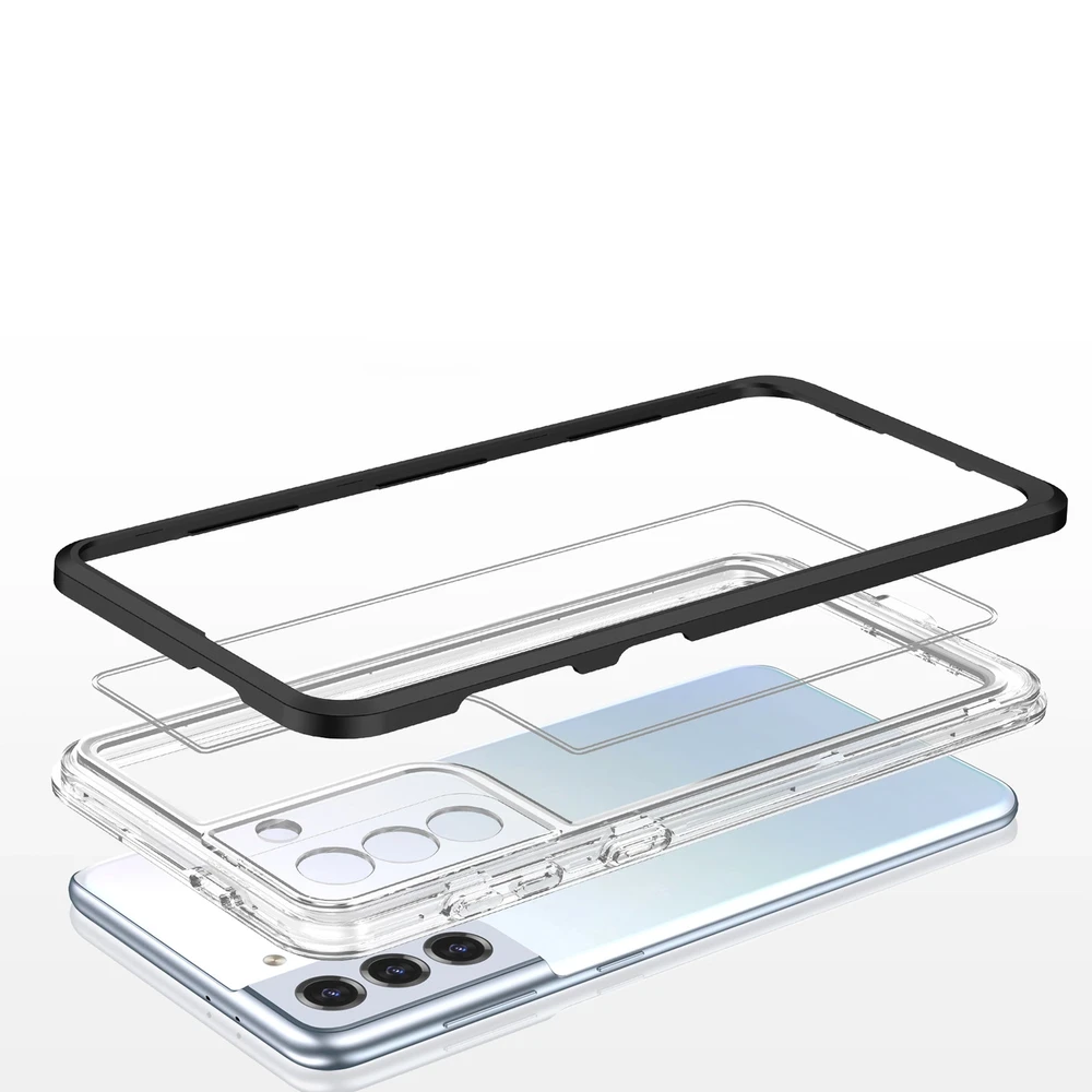 Hurtel Clear dėklas skirtas Samsung Galaxy S21 + 5G (S21 Plus 5G), juodas