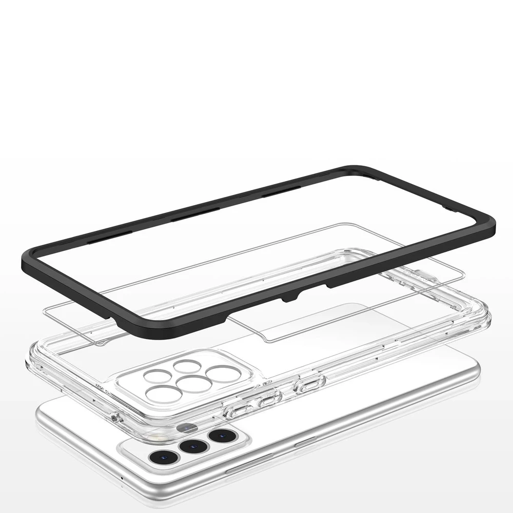 Hurtel Clear dėklas skirtas Samsung Galaxy A73, juodas