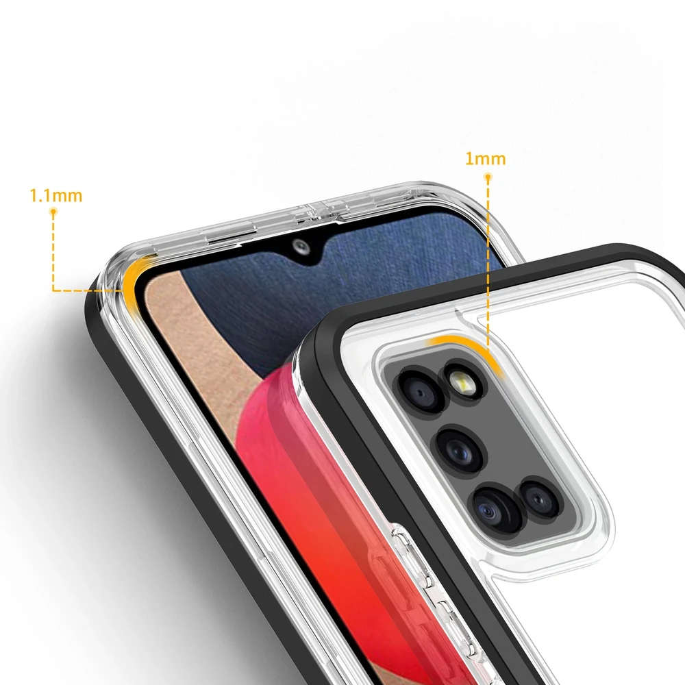 Hurtel Clear dėklas skirtas Samsung Galaxy A03s (166), juodas