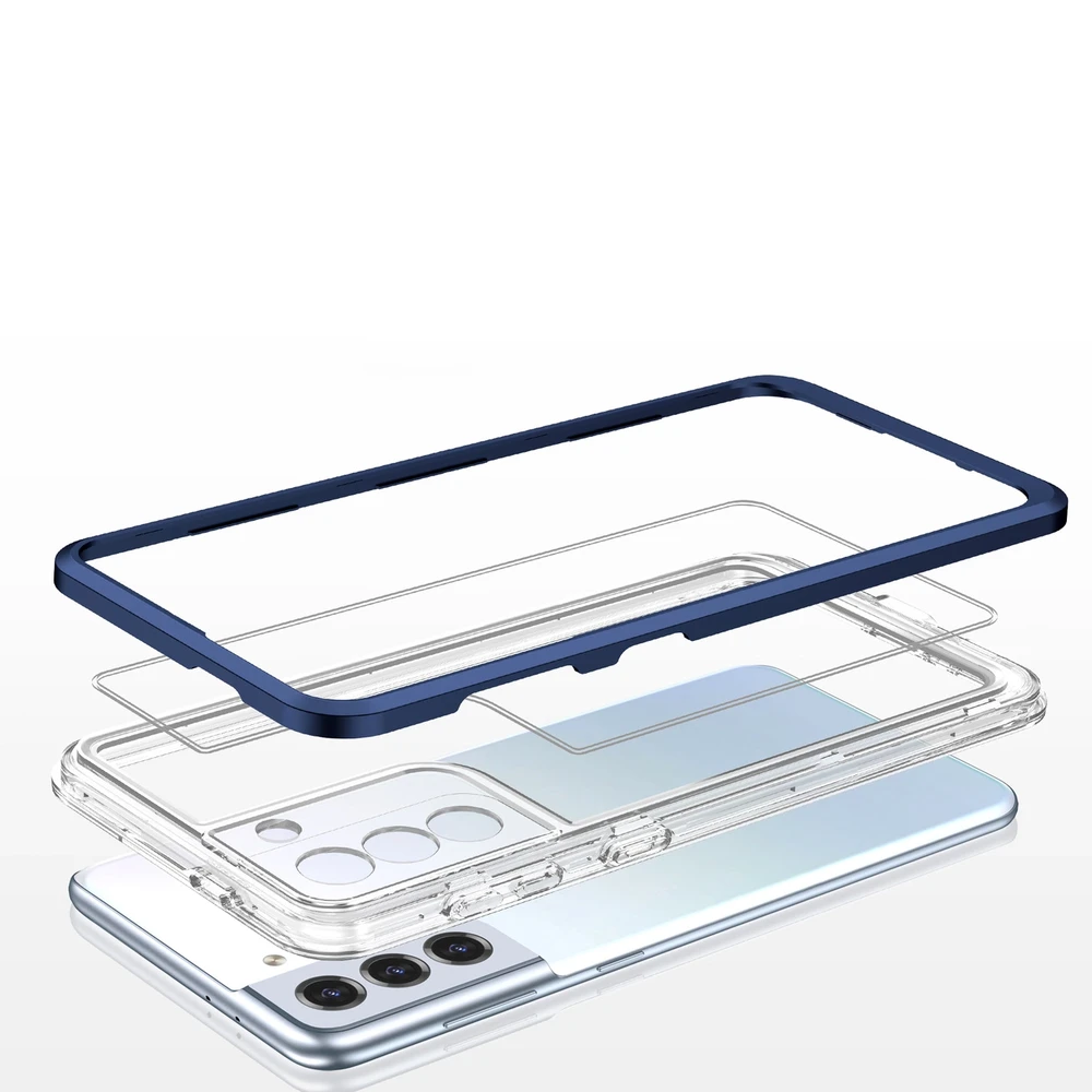 Hurtel Clear dėklas skirtas Samsung Galaxy S21 + 5G (S21 Plus 5G), mėlynas