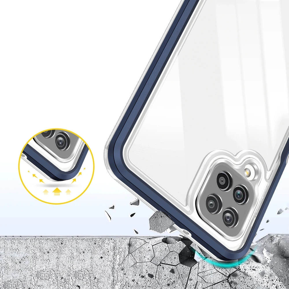 Hurtel Clear dėklas skirtas Samsung Galaxy A22 4G, mėlynas