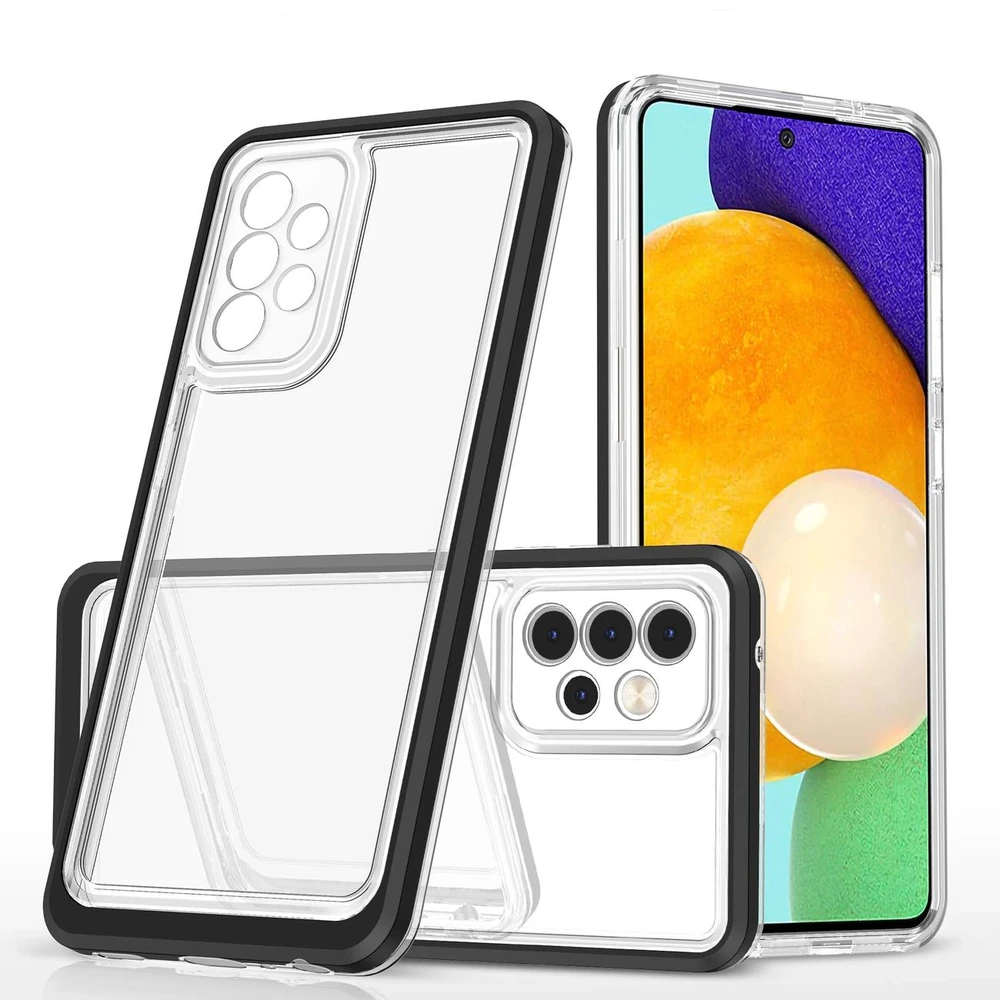 Hurtel Clear dėklas skirtas Samsung Galaxy A73, juodas