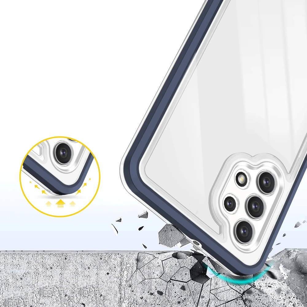 Hurtel Clear dėklas skirtas Samsung Galaxy A32 5G, mėlynas