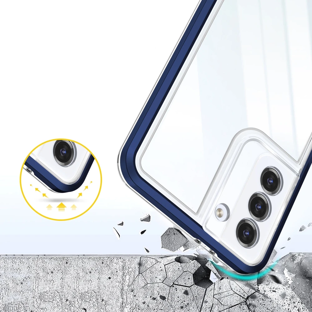 Hurtel Clear dėklas skirtas Samsung Galaxy S21 + 5G (S21 Plus 5G), mėlynas
