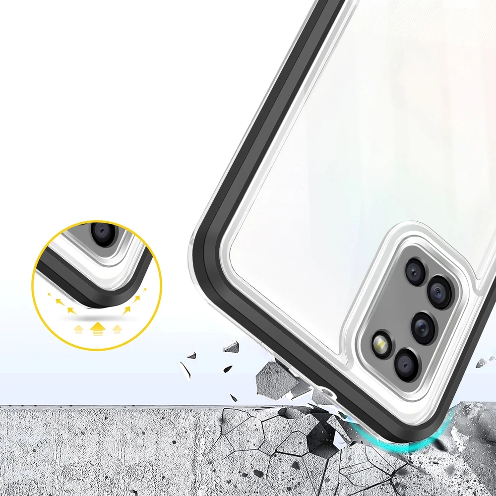 Hurtel Clear dėklas skirtas Samsung Galaxy A03s (166), juodas