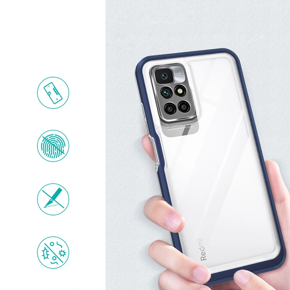 Hurtel Clear dėklas skirtas Xiaomi Redmi 10, mėlynas