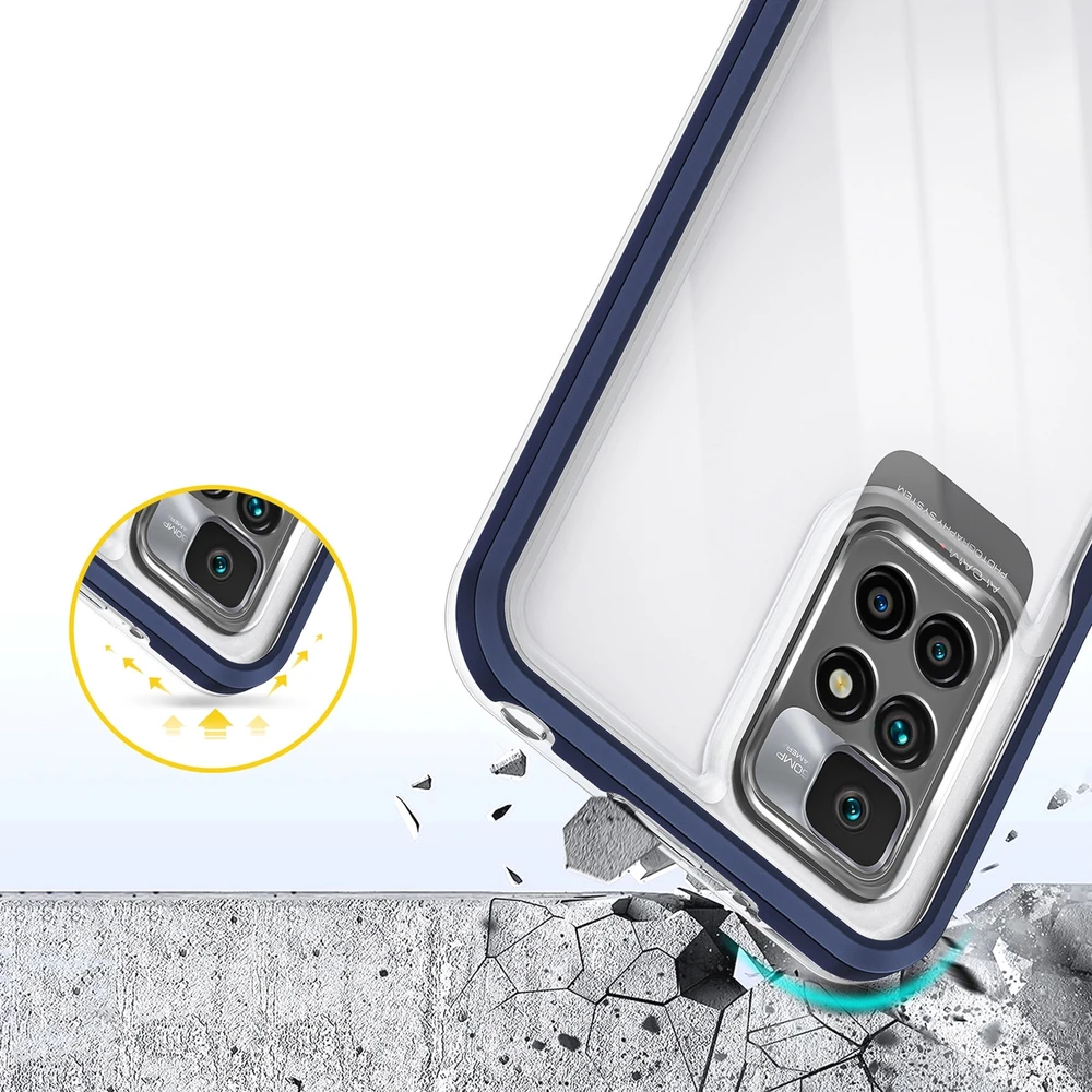 Hurtel Clear dėklas skirtas Xiaomi Redmi 10, mėlynas