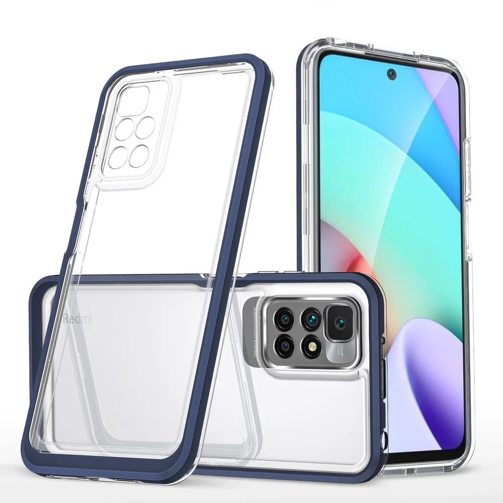 Hurtel Clear dėklas skirtas Xiaomi Redmi 10, mėlynas