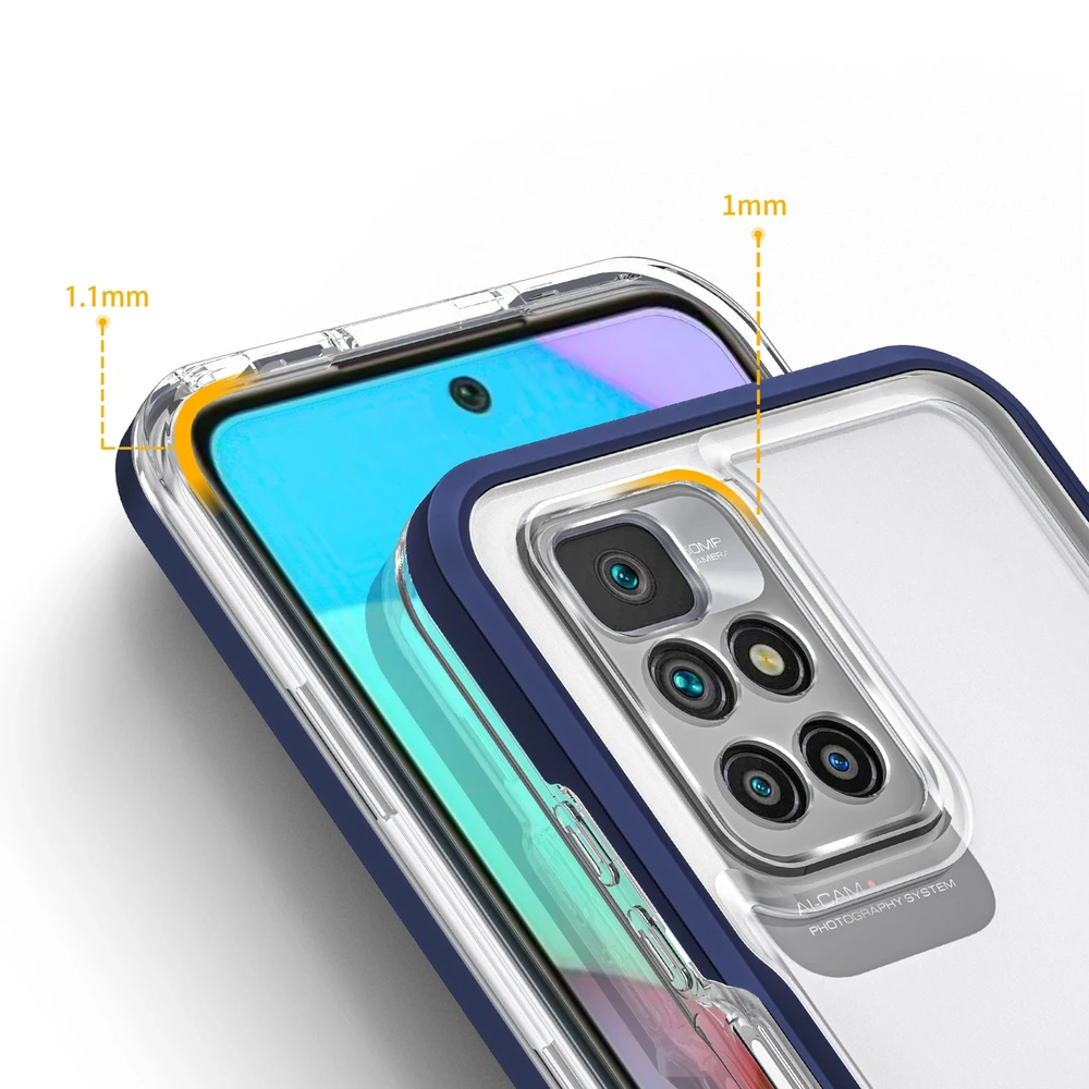 Hurtel Clear dėklas skirtas Xiaomi Redmi 10, mėlynas