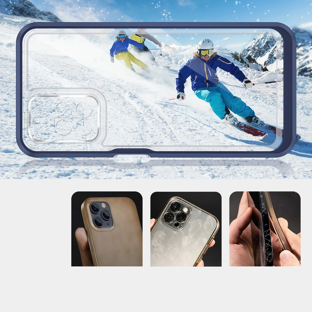Hurtel Clear dėklas skirtas Xiaomi Redmi 10, mėlynas