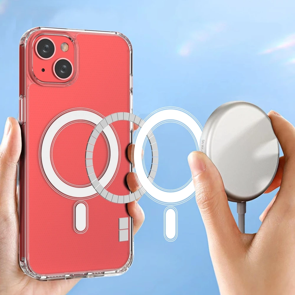 Hurtel Clear Magnetic MagSafe dėklas skirtas iPhone 14 Plus, skaidrus