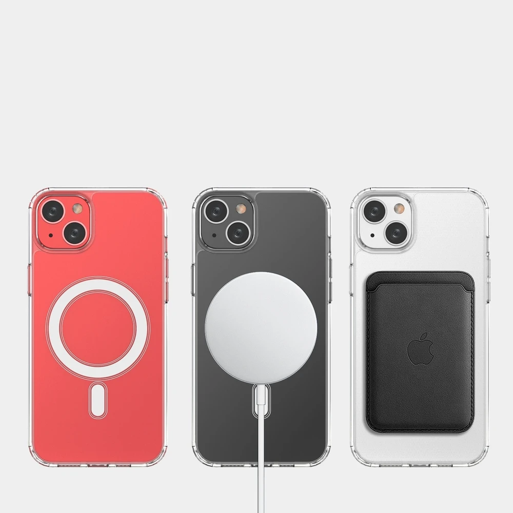 Hurtel Clear Magnetic MagSafe dėklas skirtas iPhone 14 Plus, skaidrus