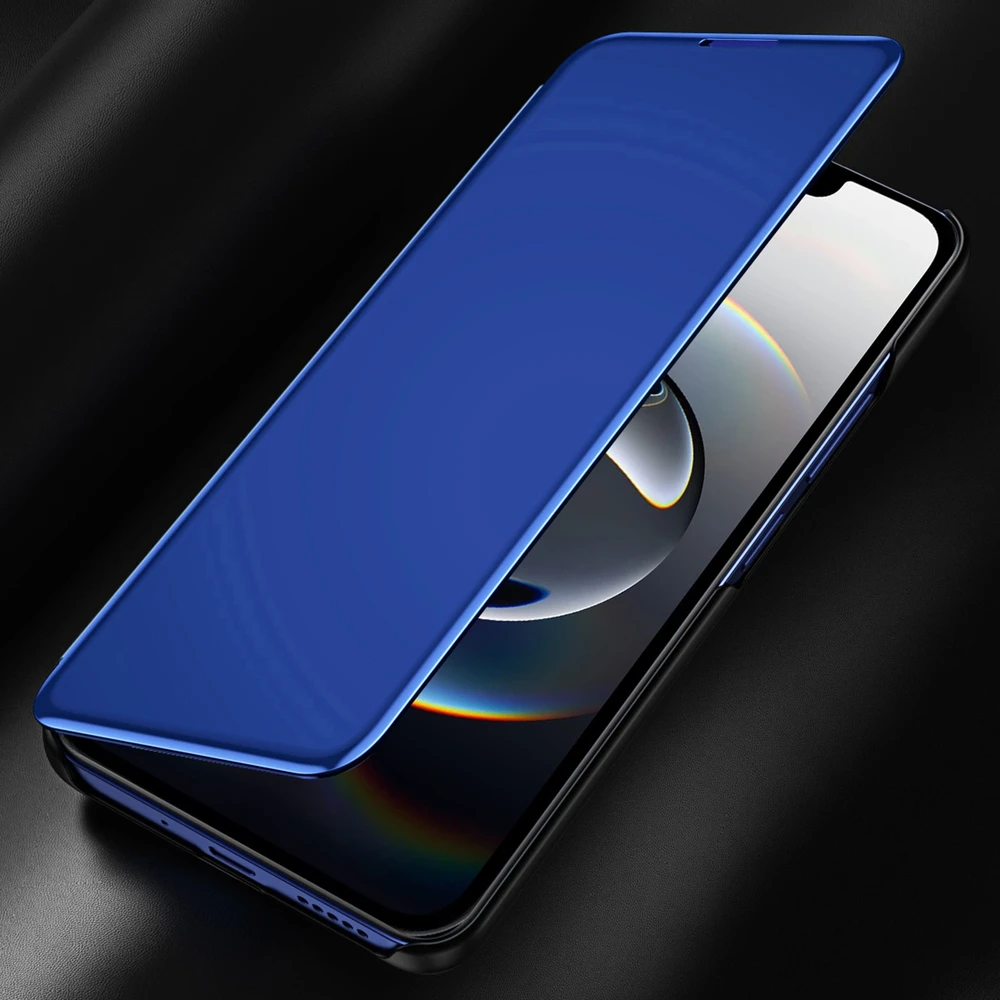Hurtel skaidrus View dėklas skirtas Apple iPhone 16e Flip dėklas – mėlynos spalvos